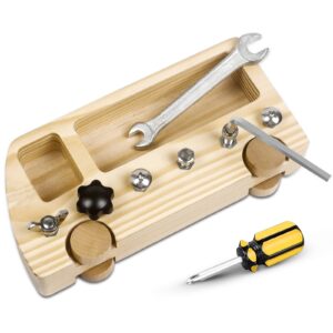 Unlock Your Child's Motor Skills with a Fun Montessori Activity: Screwing and Unscrewing with different screwdrivers