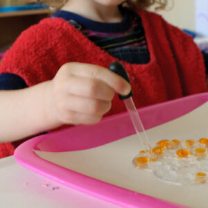 Unlock Your Child's Motor Skills with a Fun Montessori Activity: Transfer Water to a Soap Saver with an Eye-dropper