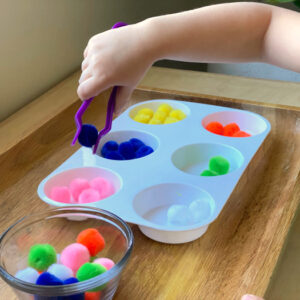 Unlock Your Child’s Motor Skills with a Fun Montessori Activity: Transferring beads with Tweezers