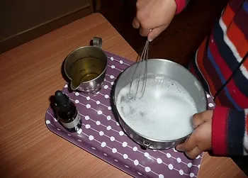 whisking bubble soap